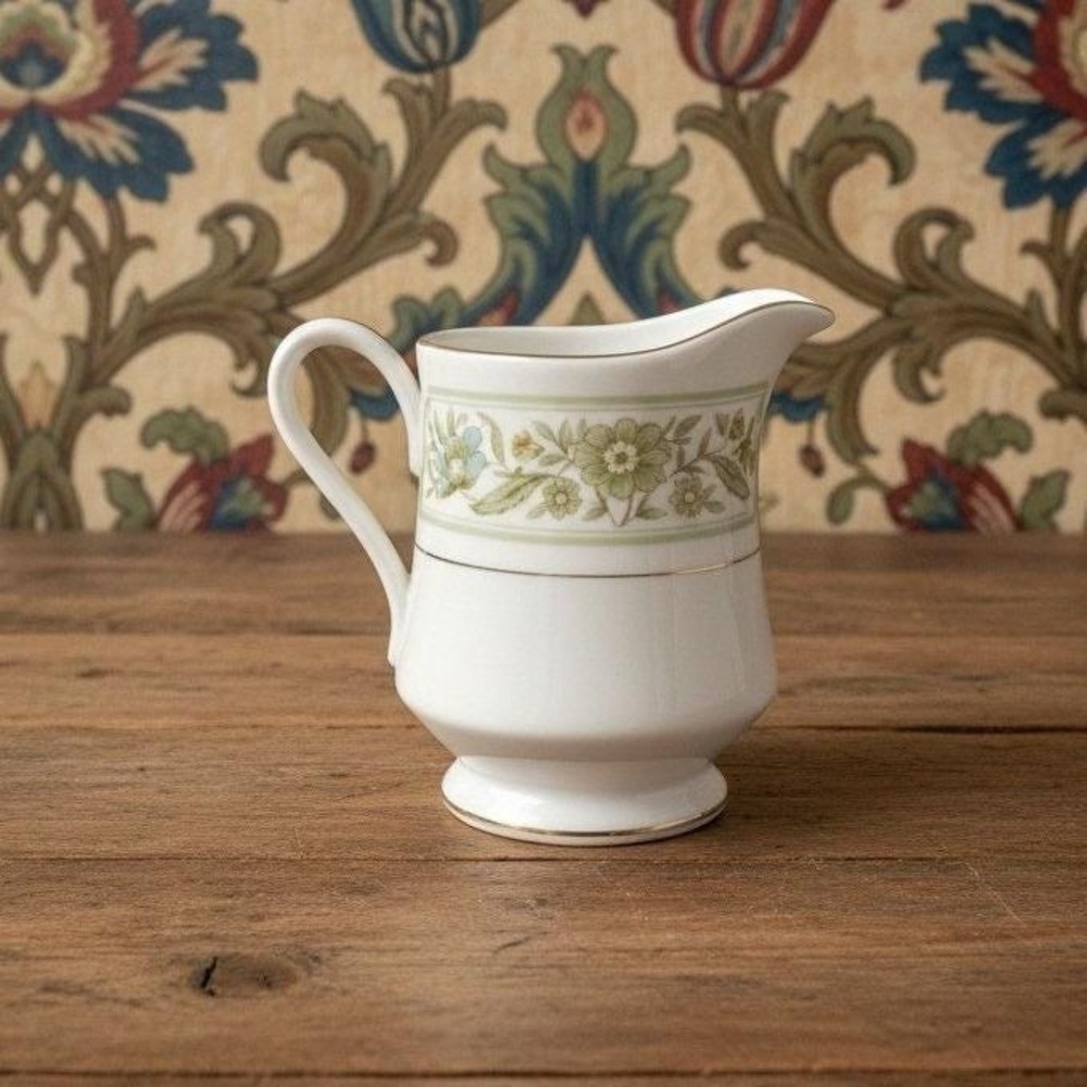 Fine China of Japan Florence Creamer, Vintage White Porcelain, Coffee Serveware